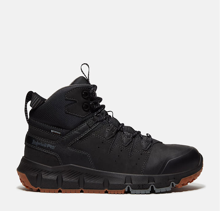 A black work boot.