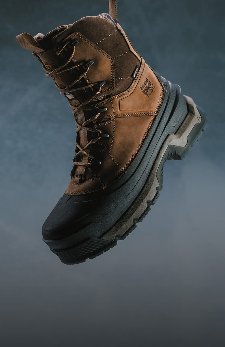 Winter-ready work boots and outerwear