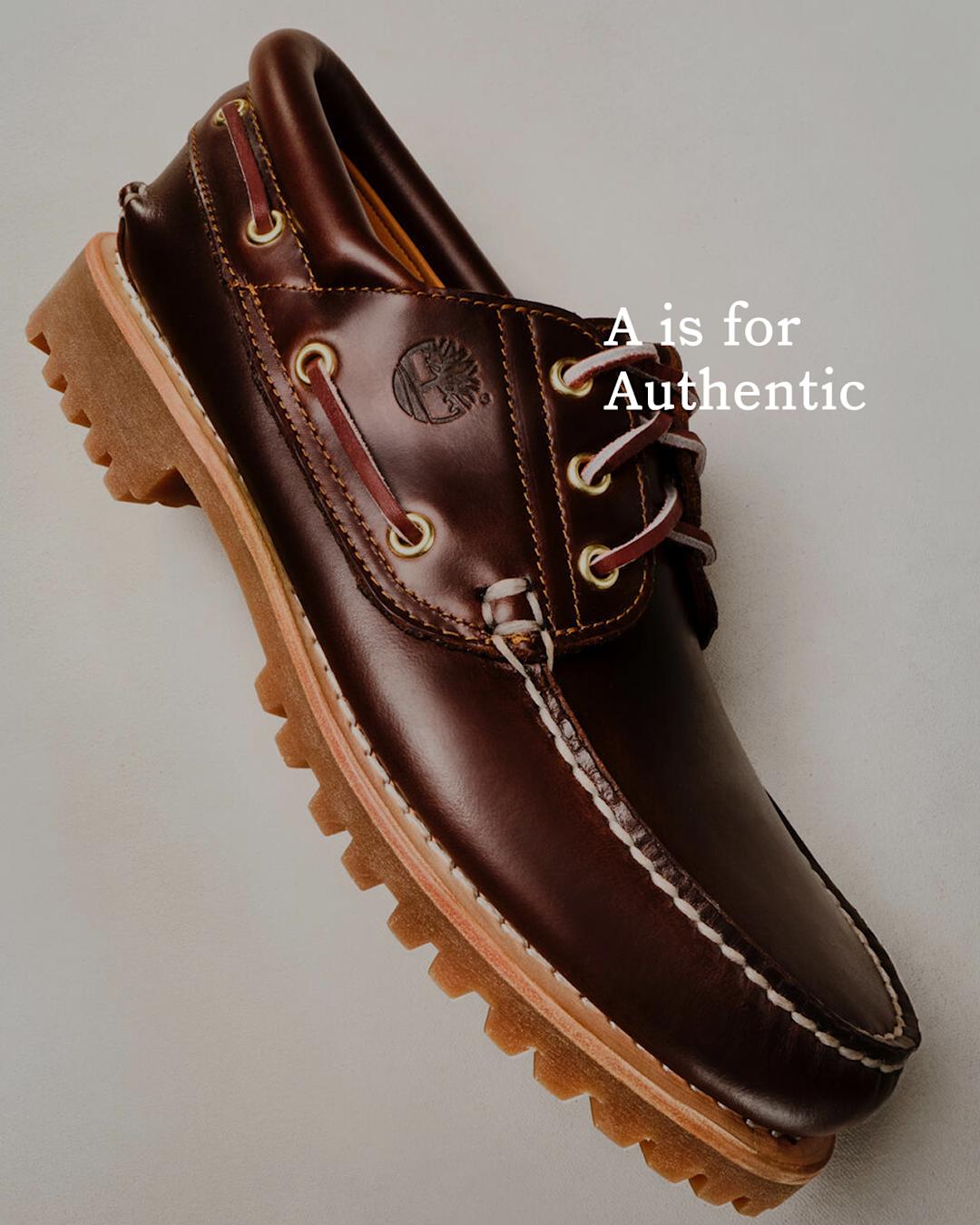 Timberland® Authentic 3-Eye Lug Handsewn Boat Shoe