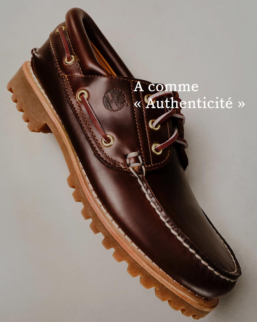 Chaussure bateau Timberland Authentics en cuir cousue main