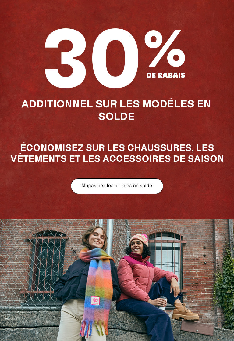 30 % de rabais additionnel sur les modéles en solde