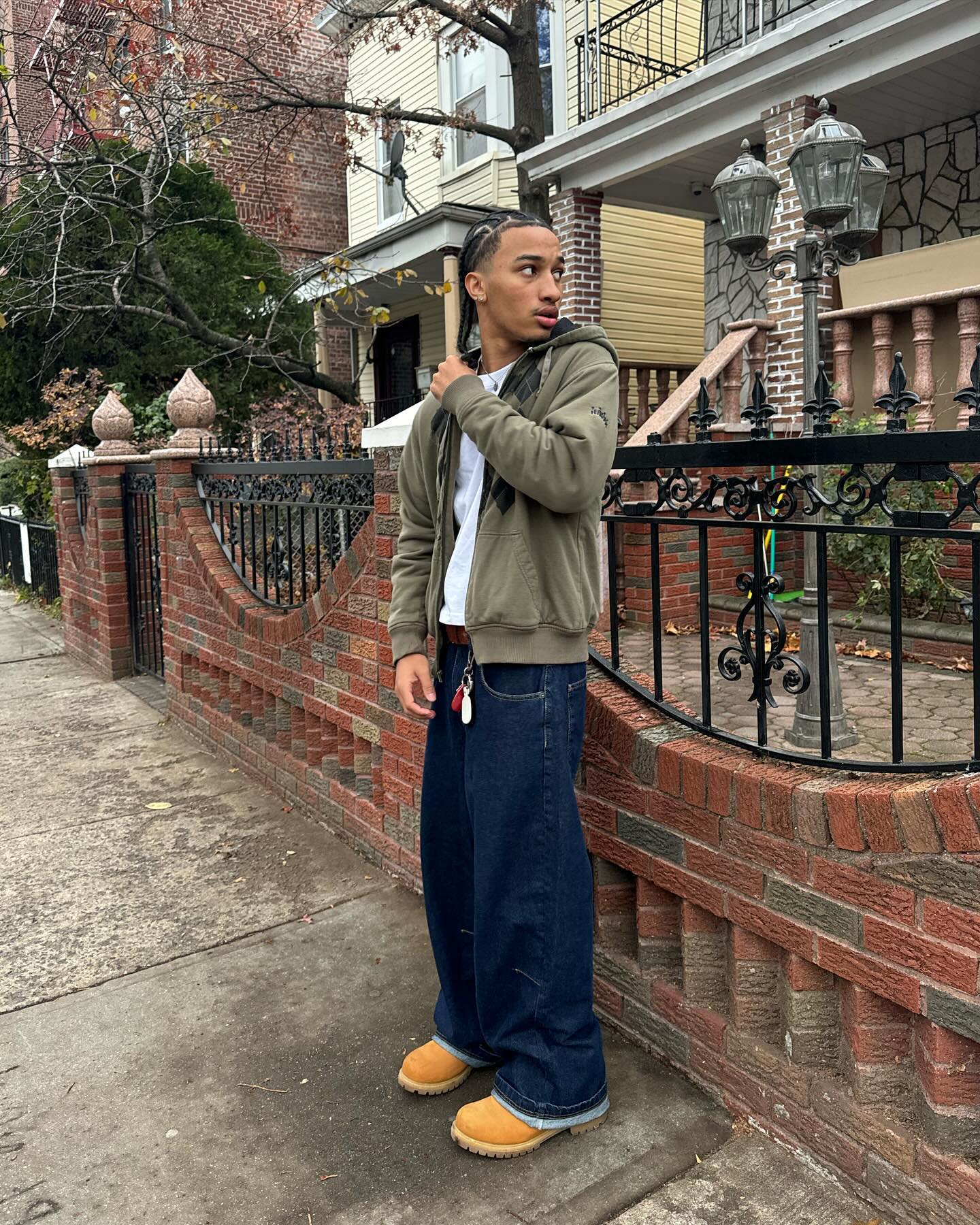 Person wearing Timberland Boots