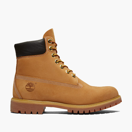 Tan 6 inch Timberland® wheat colored boot.