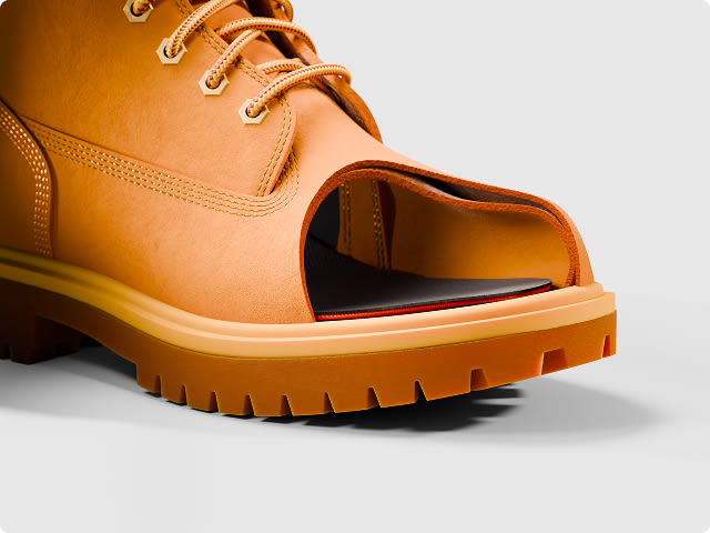 Zapato de puntera blanda