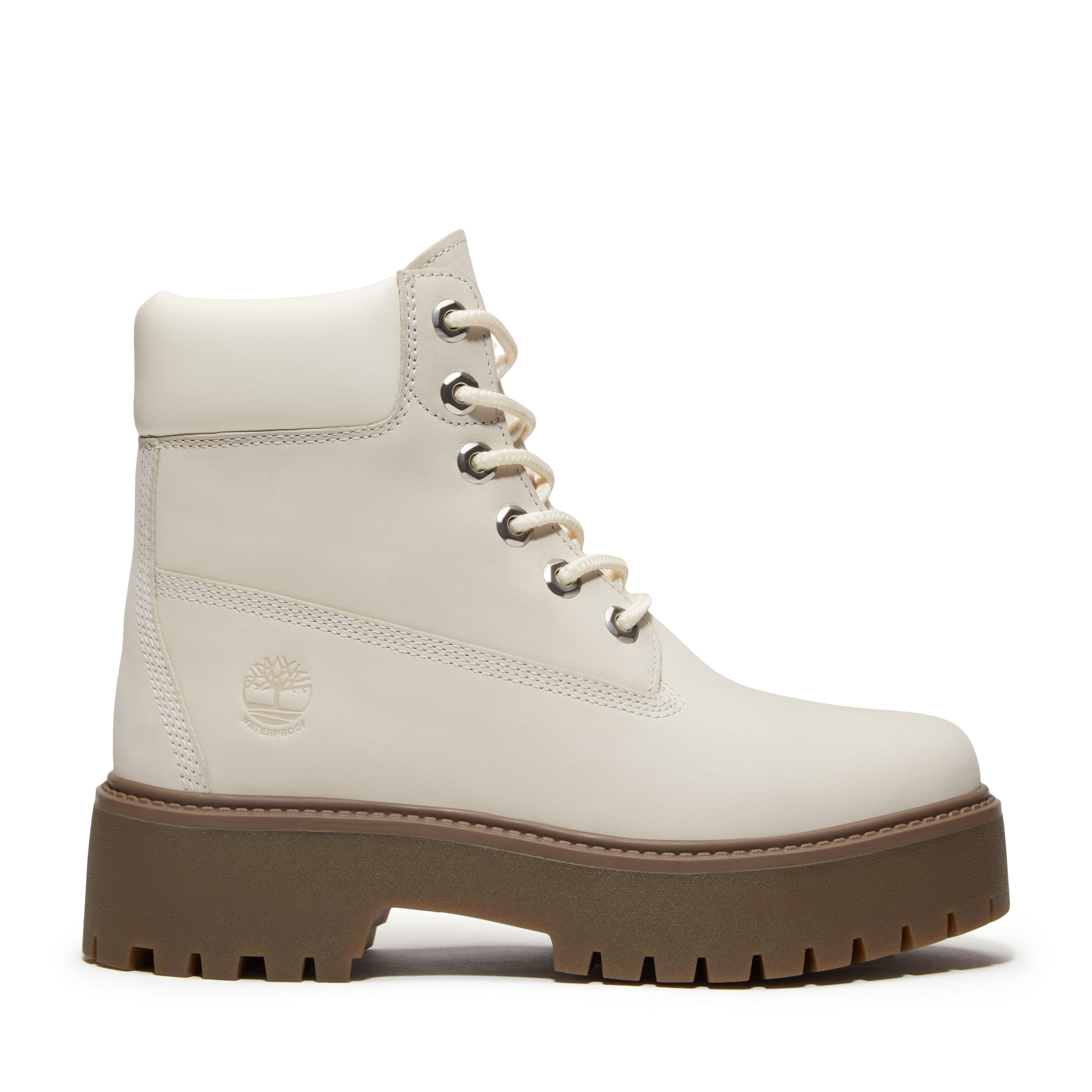 Light pink 6 inch Timberland® platform boot.