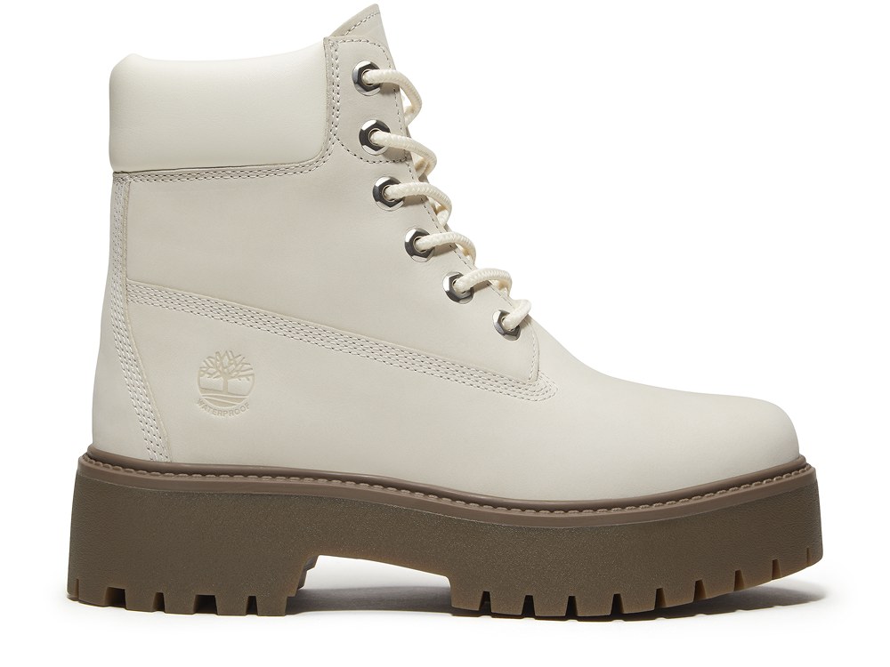 Light pink 6 inch Timberland® platform boot.