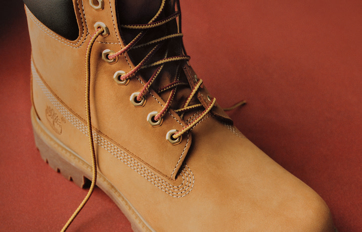 Yellow Boot on a red background