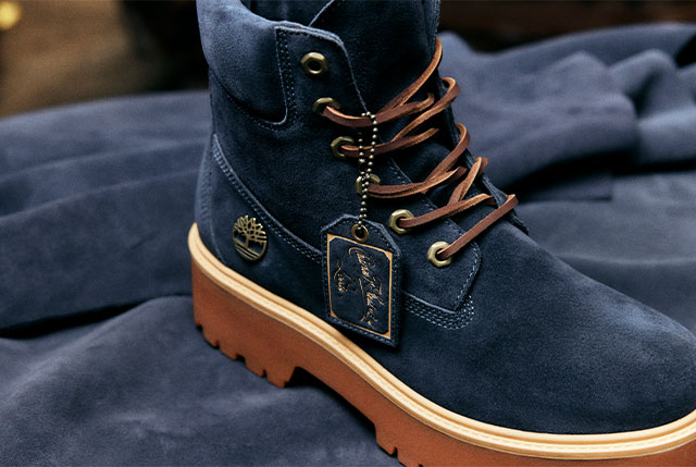 Blue and white timberland boots hotsell