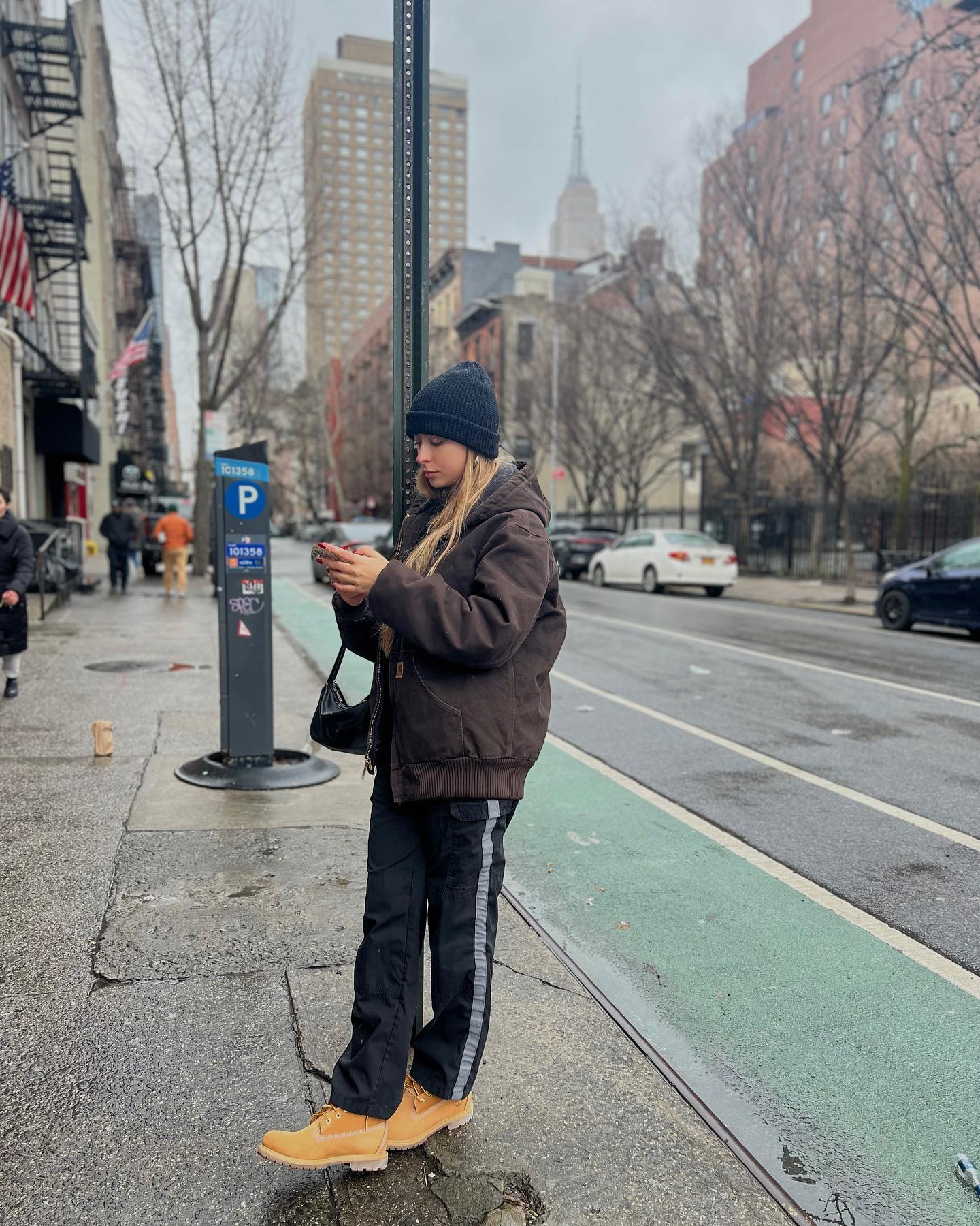 Person wearing Timberland Boots