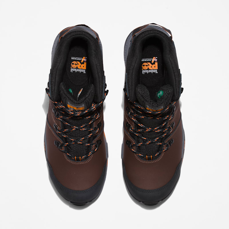 Мужские ботинки Timberland Switchback Composite Toe Waterproof Work, цвет: Brownorange — фото 2