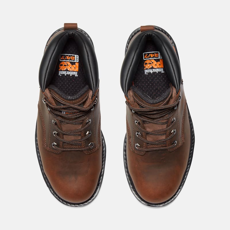 Мужские ботинки Timberland PRO Pit Boss 6" Steel-Toe Work, цвет: Коричневый — фото 2