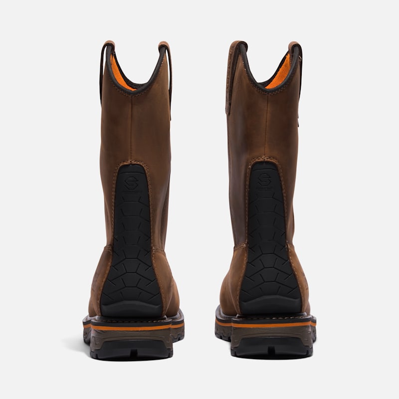 Мужские ботинки Timberland True Grit Pull On Composite Toe Waterproof Work Boot, цвет: Коричневый, вариант 1 — фото 5
