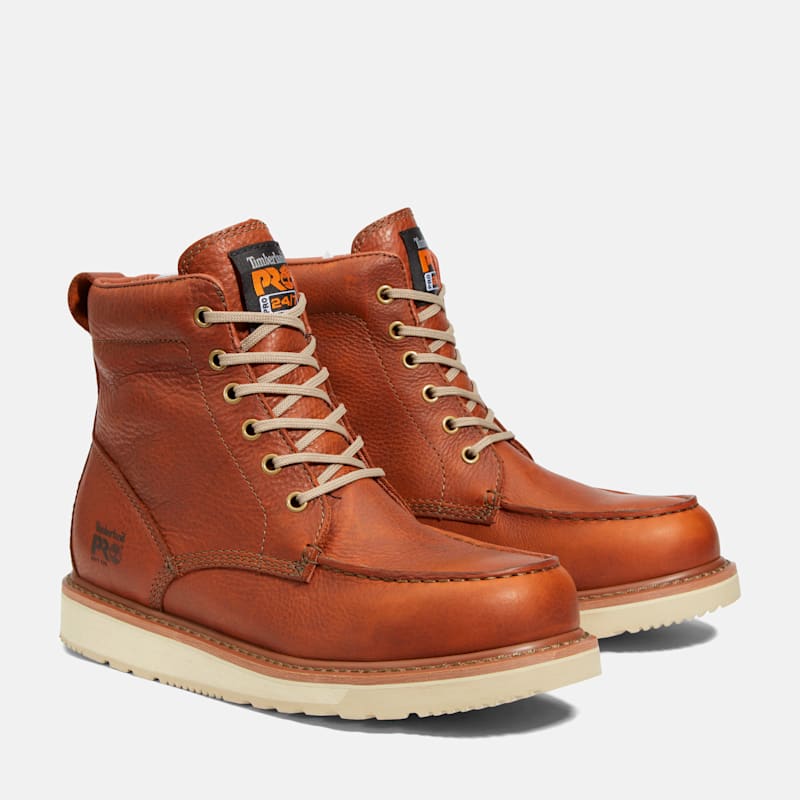 Мужские ботинки Timberland Wedge 6" Work Boot, цвет: Коричневый — фото 4