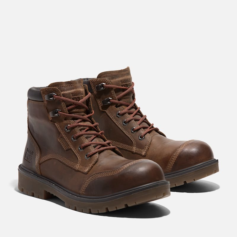 Мужские ботинки Timberland PRO Whitman 6" Composite Toe Work Boot, цвет: Тёмный коричневый — фото 4
