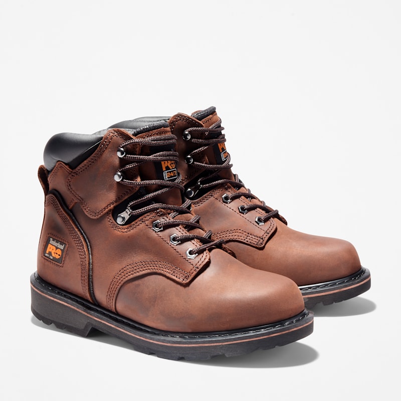 Мужские ботинки Timberland Pit Boss 6" Work Boot, цвет: Коричневый — фото 4