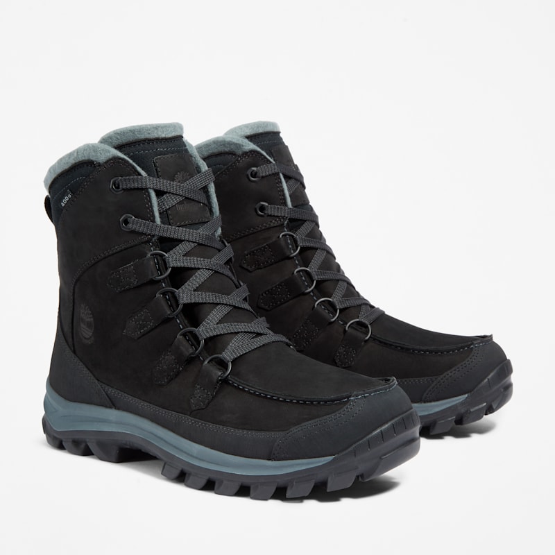 Мужские ботинки Timberland Chillberg Waterproof Winter Boot, цвет: Чёрный нубуковый — фото 4