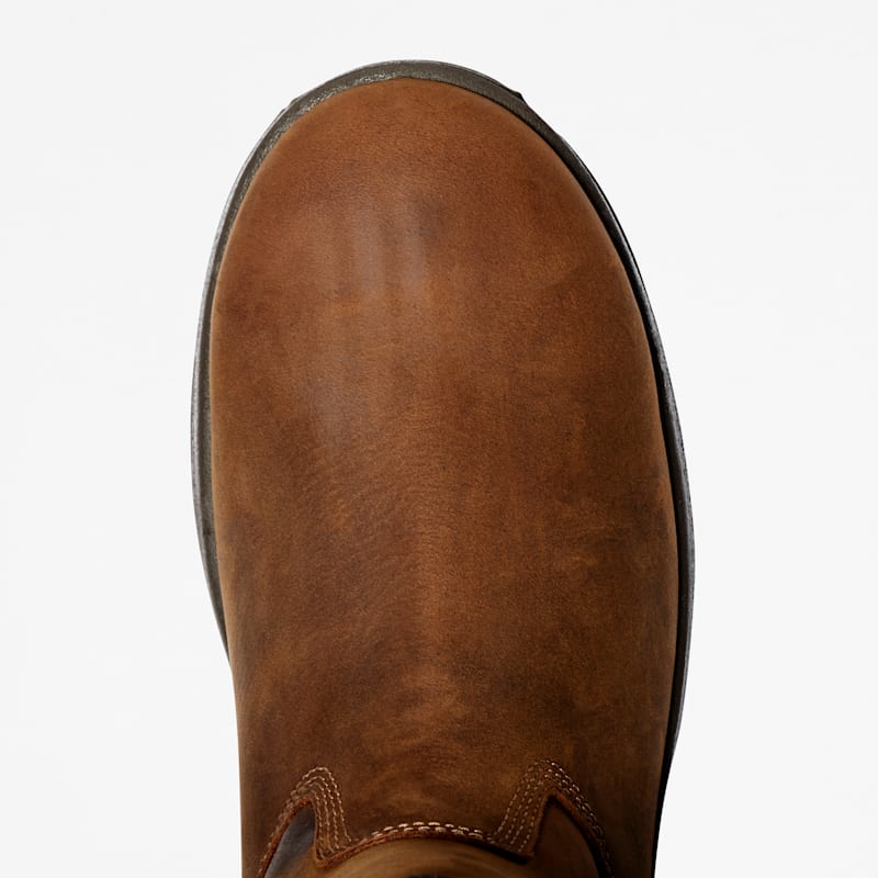 Мужские ботинки Timberland PRO Helix HD Pull On Composite Toe Waterproof Work Boot, цвет: Земляной коричневый — фото 2