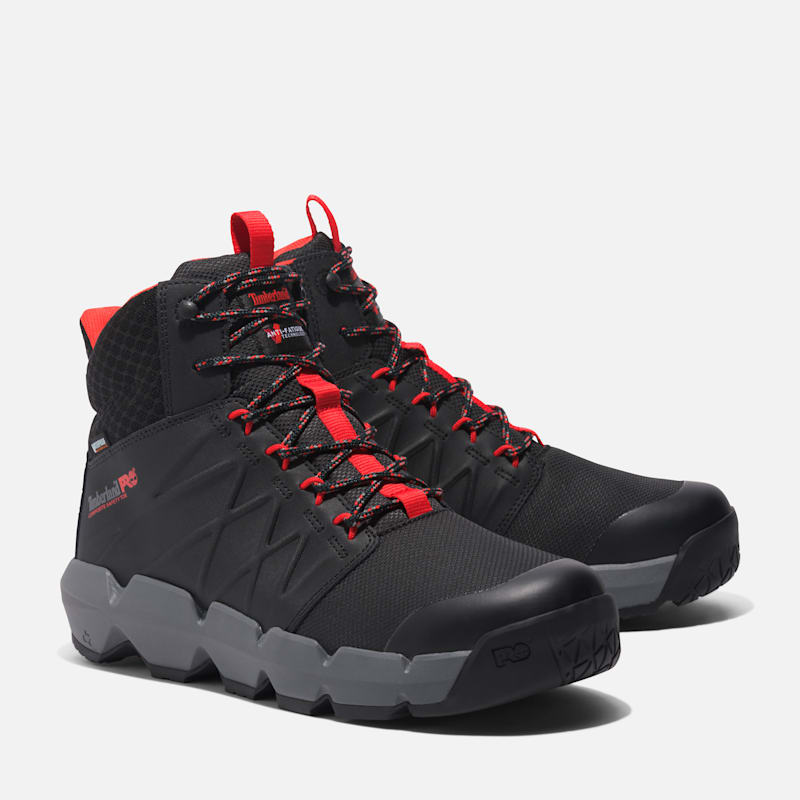 Мужские ботинки Timberland PRO Morphix Outdoor 6" Waterproof Comp-Toe Work, цвет: Blackred — фото 4