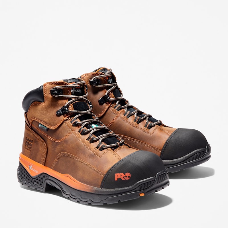 Мужские ботинки Timberland Bosshog 6" Composite Toe Waterproof Work, цвет: Коричневый — фото 4