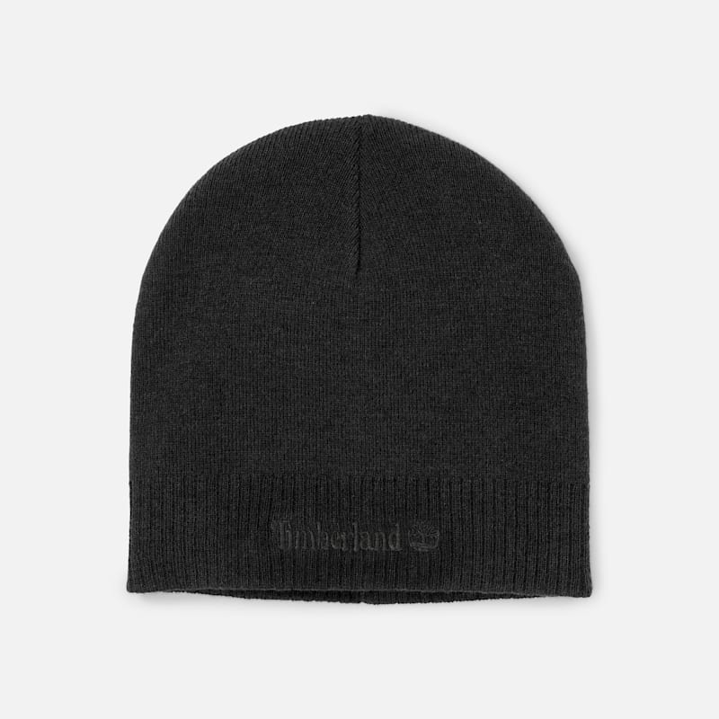 Шапка Timberland Knit Logo Beanie, цвет: Чёрный
