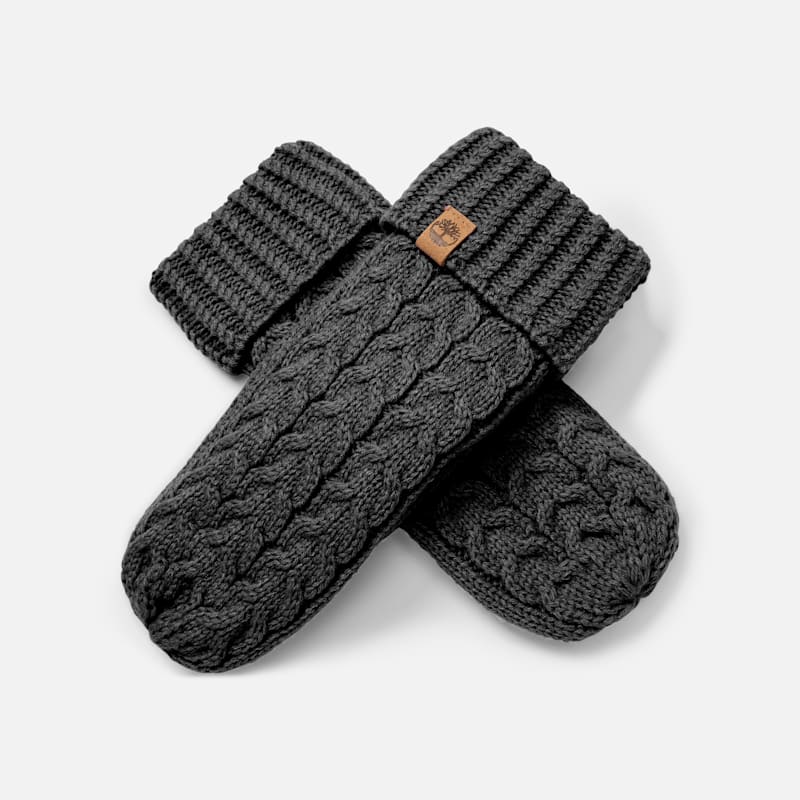 Женские перчатки Timberland Cable Mitten, цвет: Чёрный — фото 2