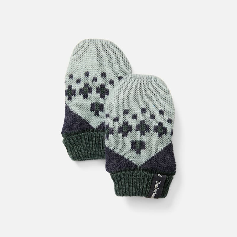 Детские головные уборы Timberland Fairisle Hat & Mitten Set, цвет: Серебряный синий — фото 2