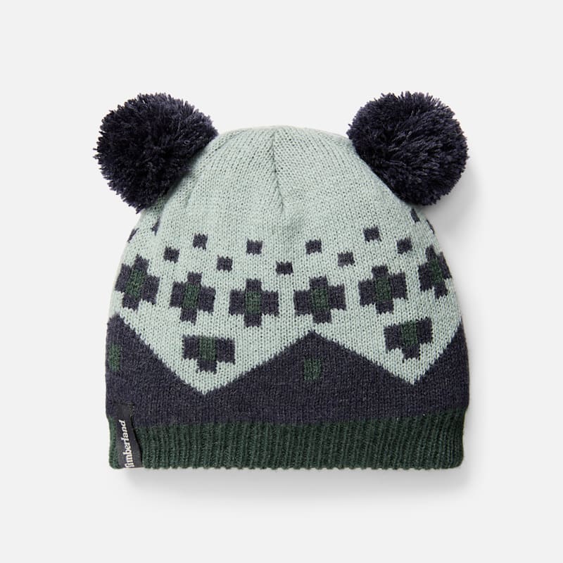 Детские головные уборы Timberland Fairisle Hat & Mitten Set, цвет: Серебряный синий — фото 3