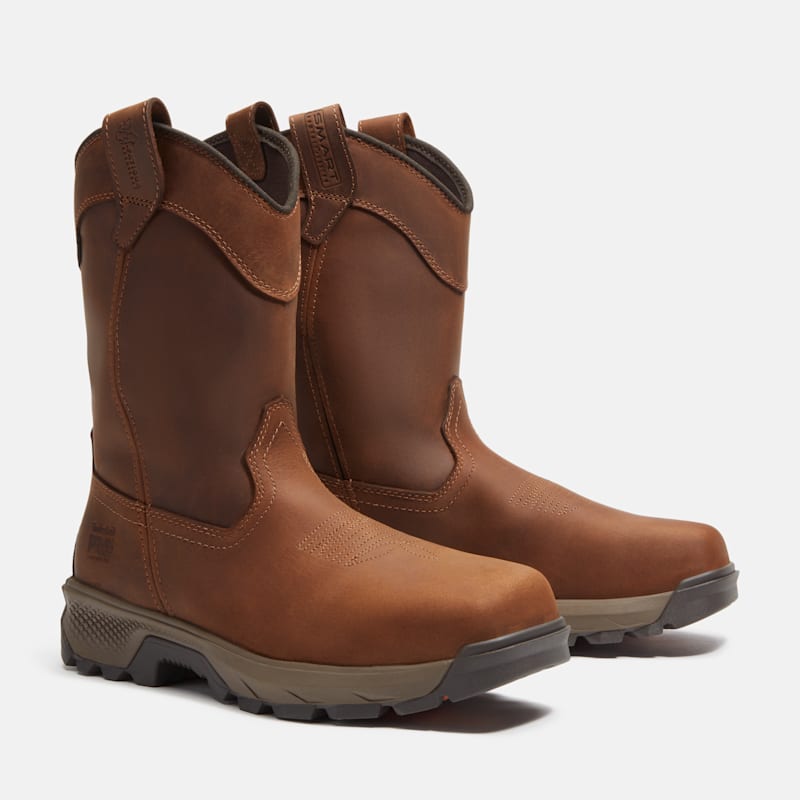 Мужские ботинки Timberland PRO TiTAN EV Pull-On Composite Toe Waterproof Work, цвет: Коричневый — фото 4