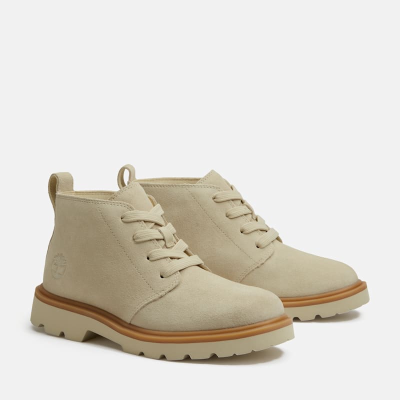 Женские ботинки Timberland Rowan Way Mid Chukka, цвет: Светлый бежевый замшевый — фото 4
