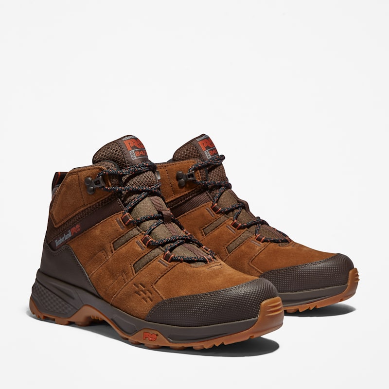 Мужские ботинки Timberland Switchback LT Steel Toe Work, цвет: Коричневый — фото 4