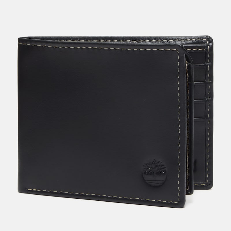 Мужской кошелёк Timberland Smooth Leather Wallet, цвет: Чёрный