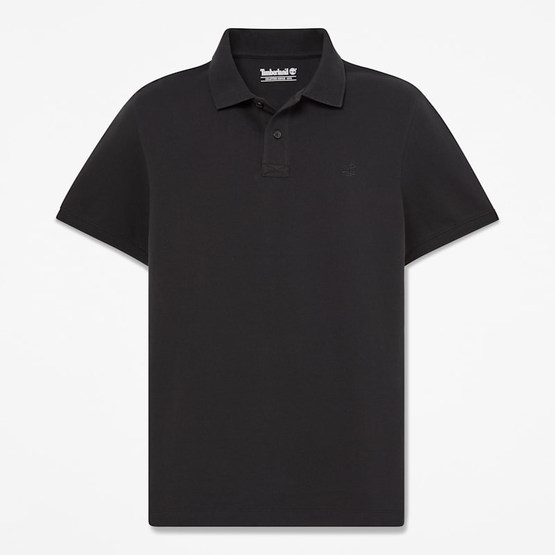 Мужское поло Timberland Oyster River Regular Short-Sleeve Polo, цвет: Чёрный