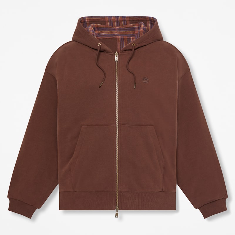 Мужское худи Timberland Reversible, цвет: Кофейный коричневый