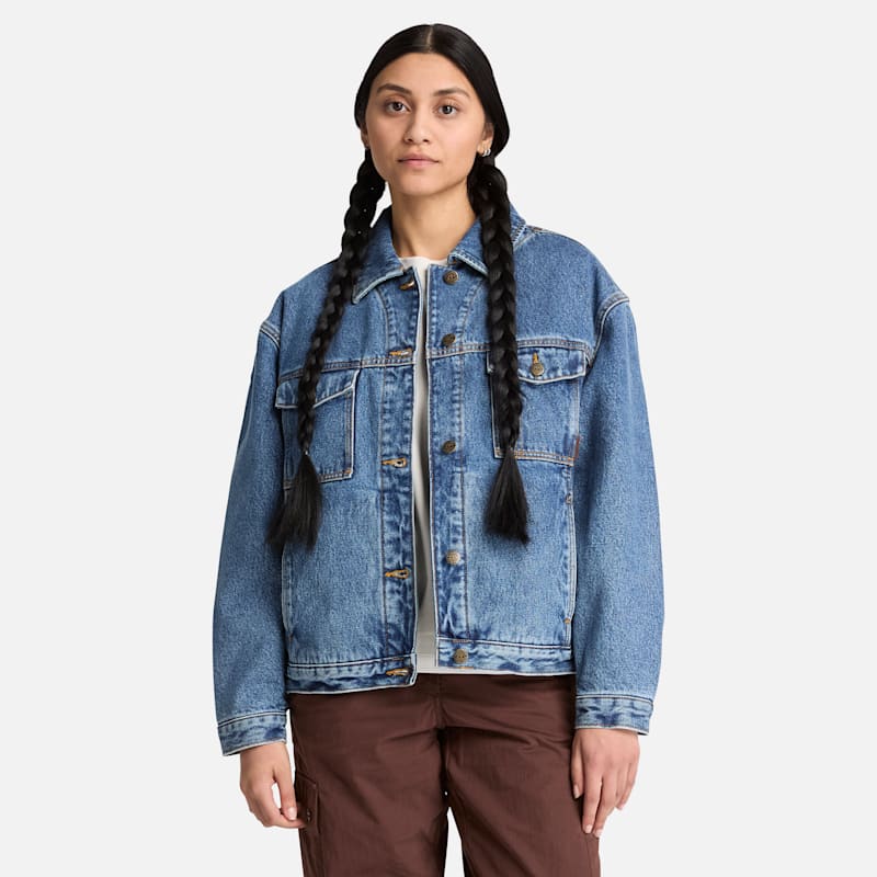 Женская куртка Timberland Archive Insulated Denim Jacket, цвет: Синий варёный — фото 2