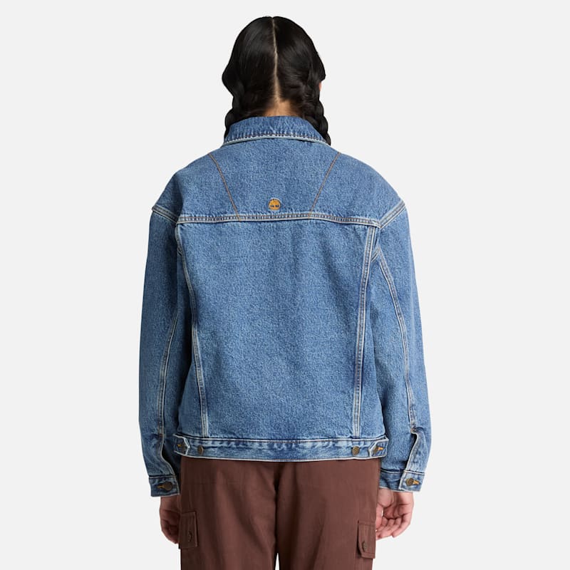 Женская куртка Timberland Archive Insulated Denim Jacket, цвет: Синий варёный — фото 5