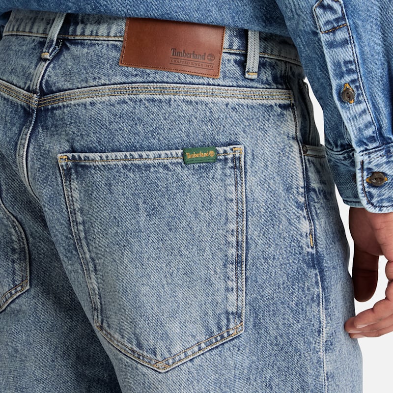 Мужские брюки Timberland Relaxed Denim Pant, цвет: Варёный — фото 4