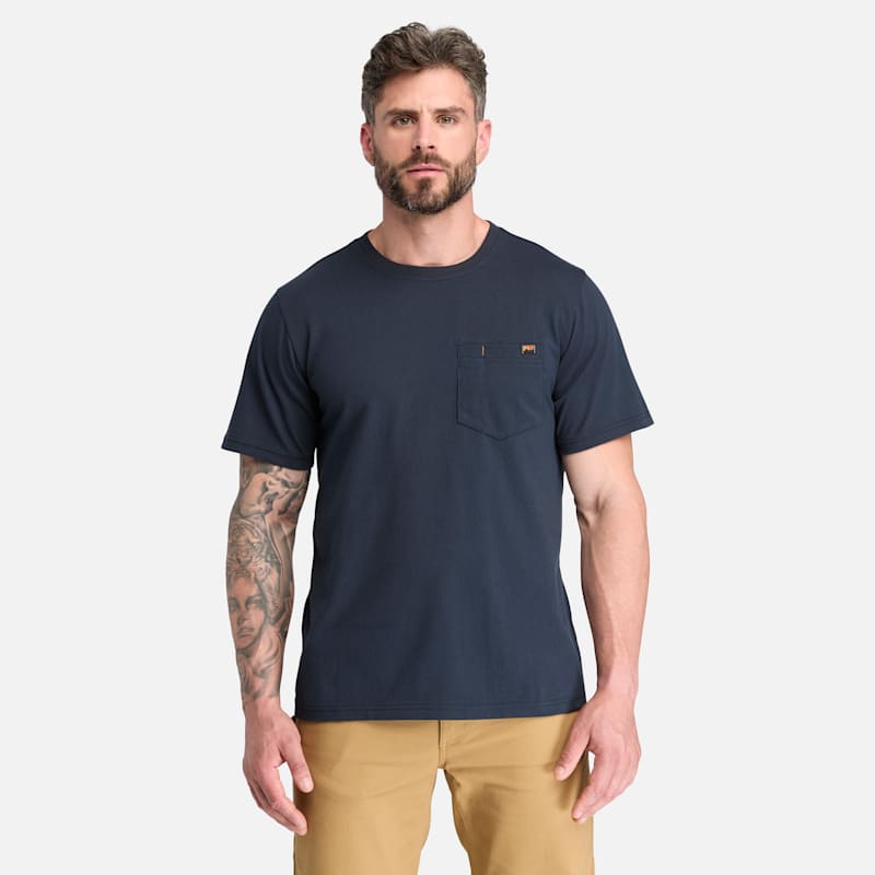 Мужская футболка Timberland PRO Short-Sleeve Pocket, цвет: Карбоновый — фото 2