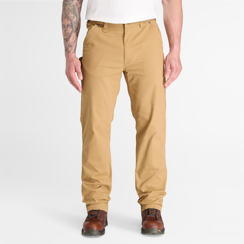 Мужские брюки Timberland PRO Canvas Work Pant, цвет: Тёмный пшеничный — фото 2