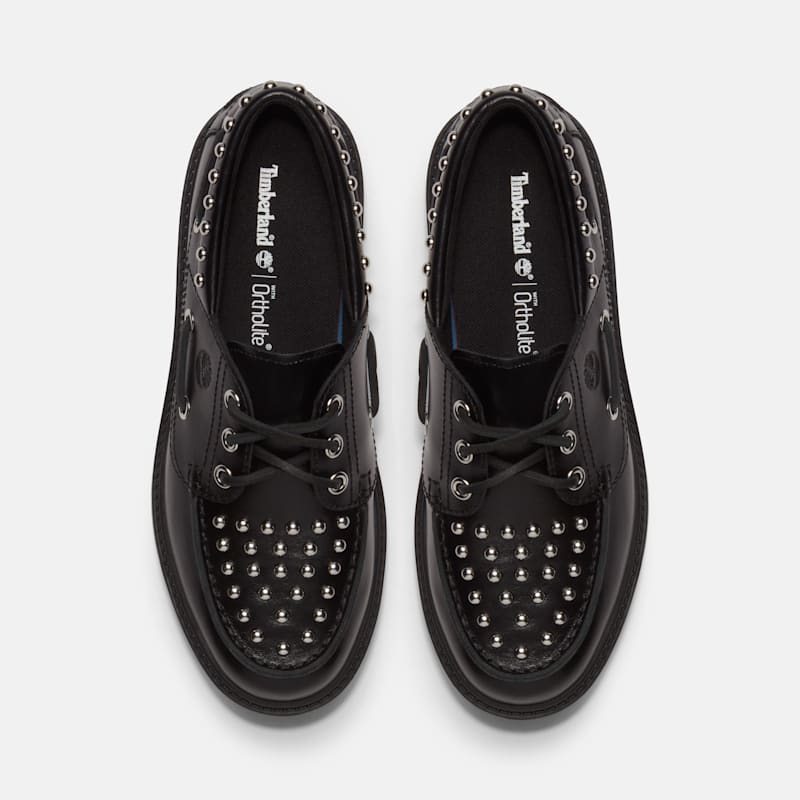 Женские кроссовки Timberland Stone Street Platform Boat, цвет: Чёрный, вариант 1 — фото 3