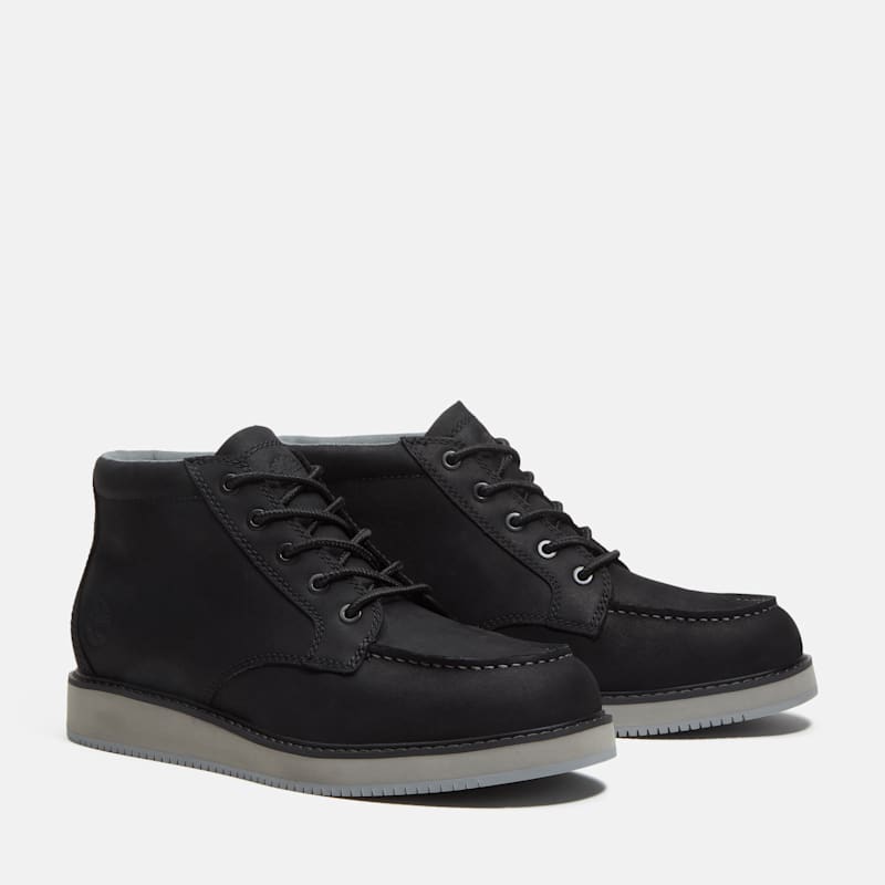 Мужские ботинки Timberland Redwood Edge Moc Toe Chukka, цвет: Чёрный нубуковый — фото 4