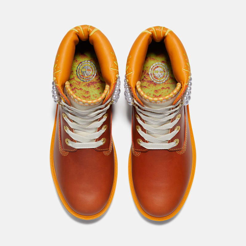 Женские ботинки Timberland Stone Street Platform Día de Muertos 6-Inch Waterproof Boot, цвет: Ржавый — фото 3