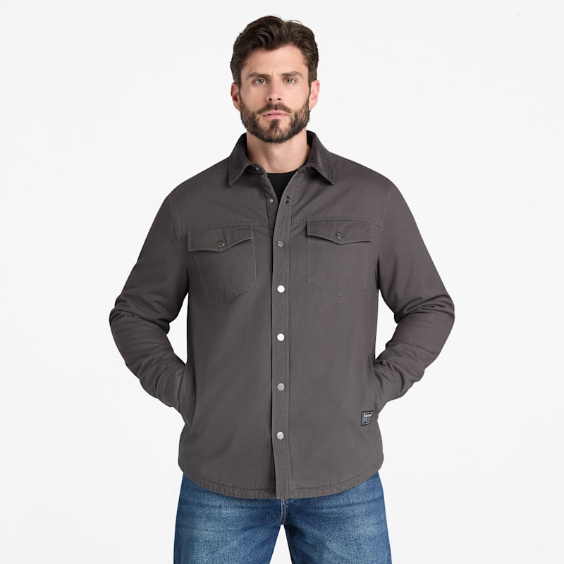 Мужская куртка Timberland PRO Fleece-Lined Shirt Jacket, цвет: Асфальтовый — фото 2