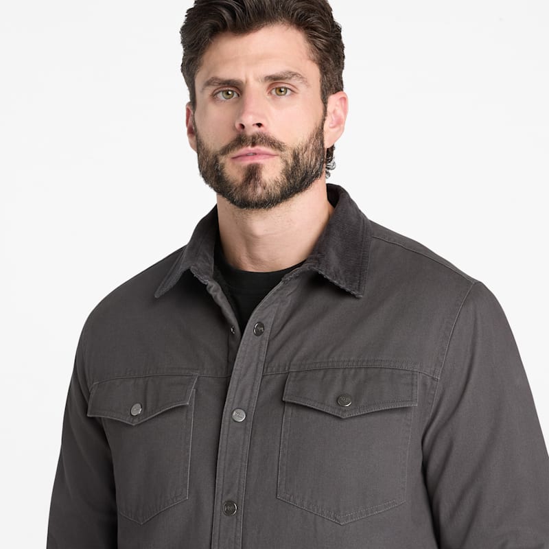 Мужская куртка Timberland PRO Fleece-Lined Shirt Jacket, цвет: Асфальтовый — фото 4