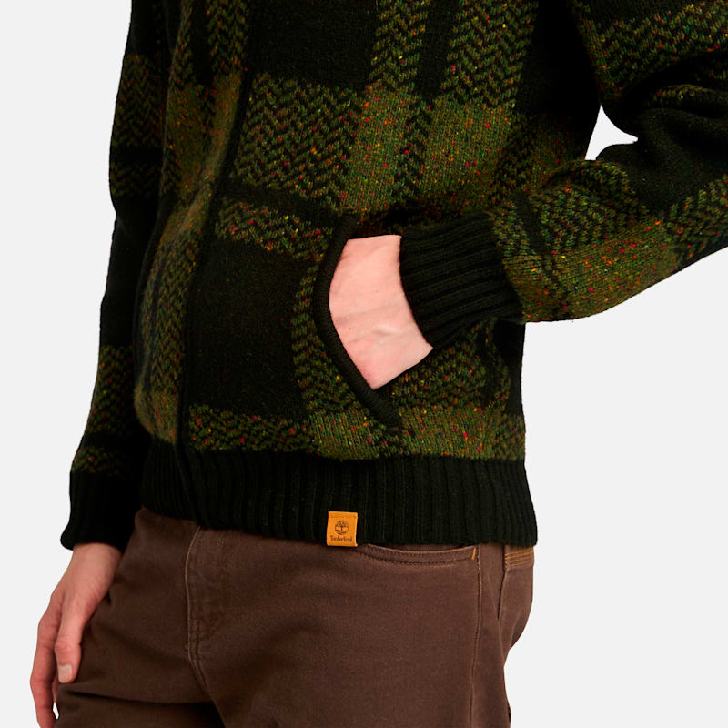 Мужские кардиганы Timberland Men's Plaid Full Zip Cardigan — фото 3