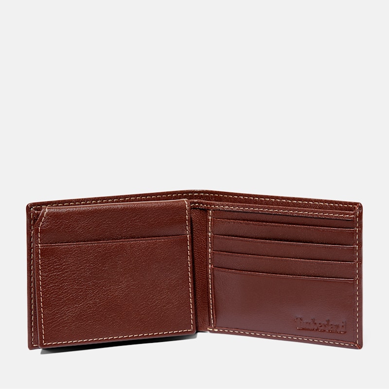 Мужские кошельки Timberland Men's Milled Leather Bifold Wallet — фото 2
