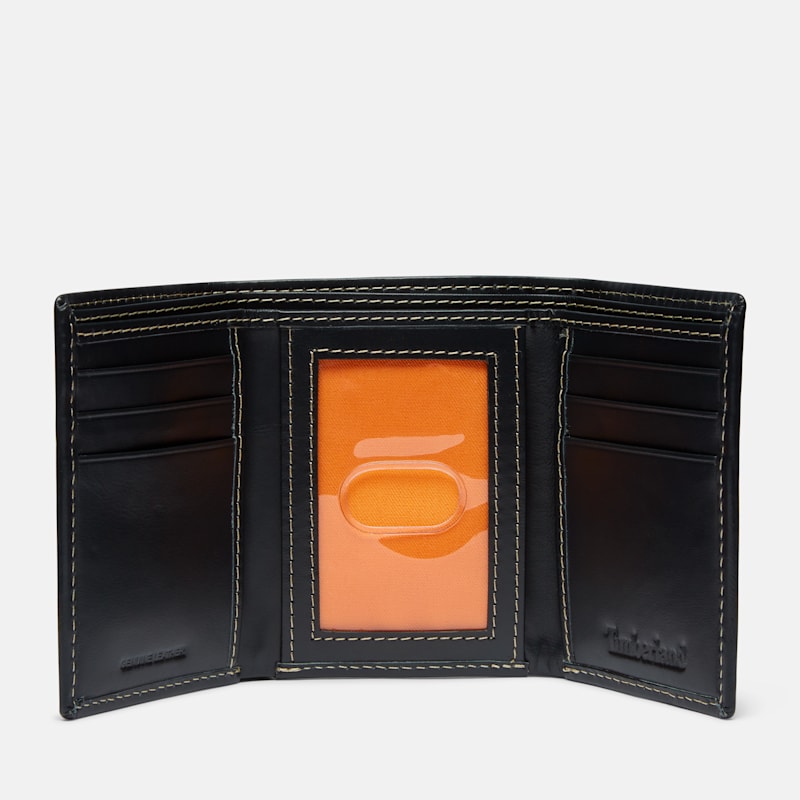 Мужские кошельки Timberland Men's Durham Leather Trifold Wallet — фото 2