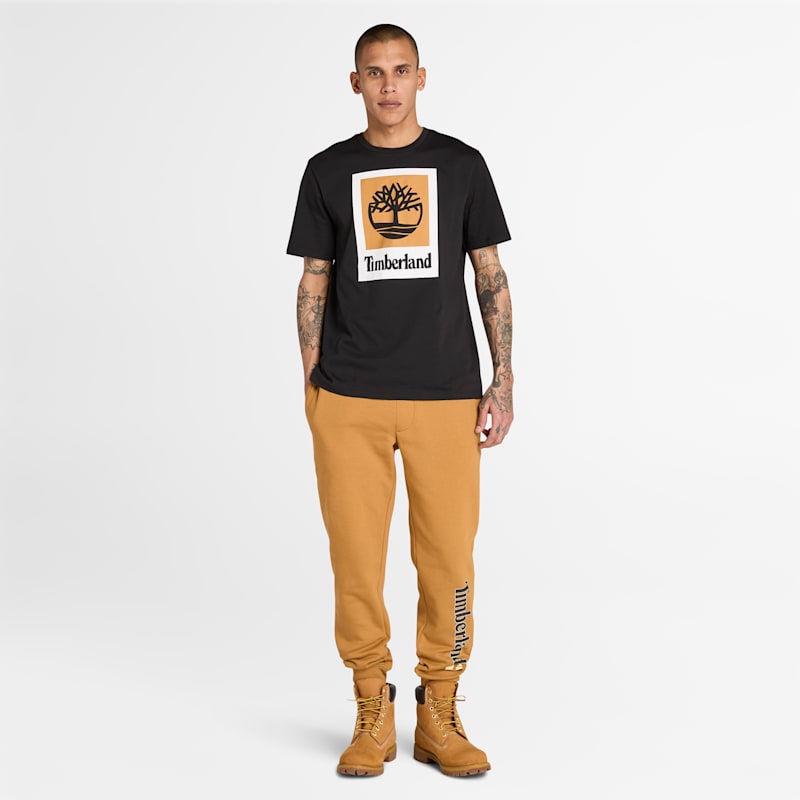 Женские футболки Timberland Square Stack Logo Short-Sleeve T-Shirt — фото 3