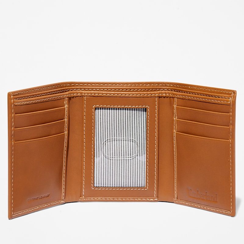 Мужские кошельки Timberland Men's Smooth Leather Trifold Wallet — фото 2
