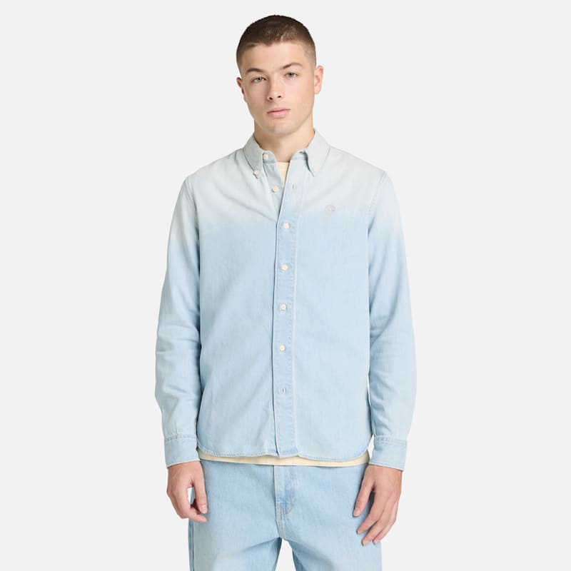 Мужские рубашки Timberland Men's Denim Shirt — фото 2
