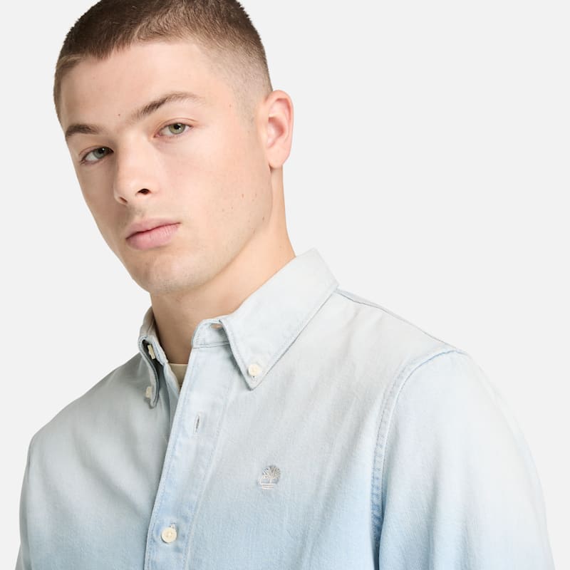 Мужские рубашки Timberland Men's Denim Shirt — фото 4